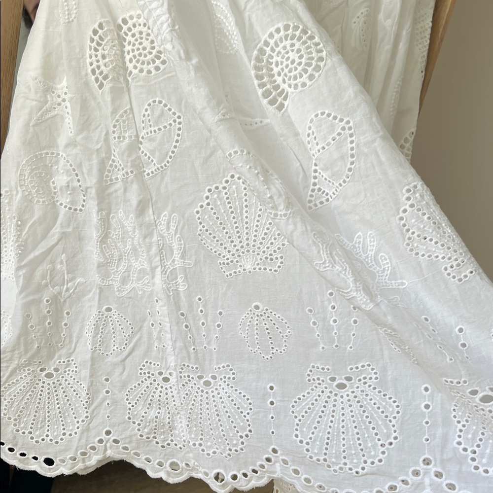 Maeve by Anthropology Sea Shells White Skirt US6